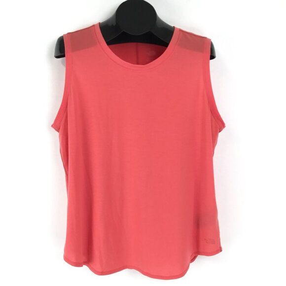 The North Face Crew Neck Sleeveless Tee Women's XL Coral Stretch Knit Active - Picture 1 of 9